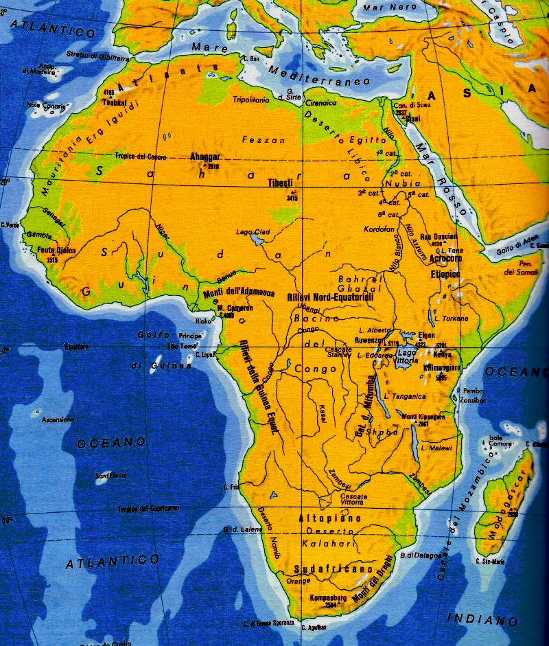 Cartina Africa 45
