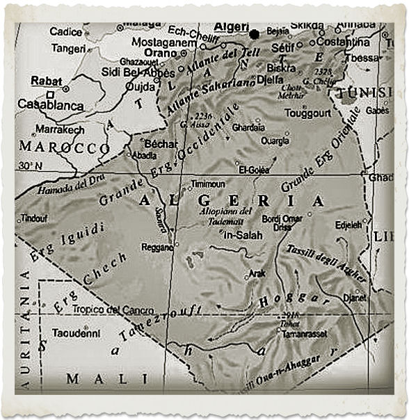 cartina algeria