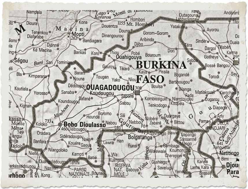 cartina geografica burkina faso 