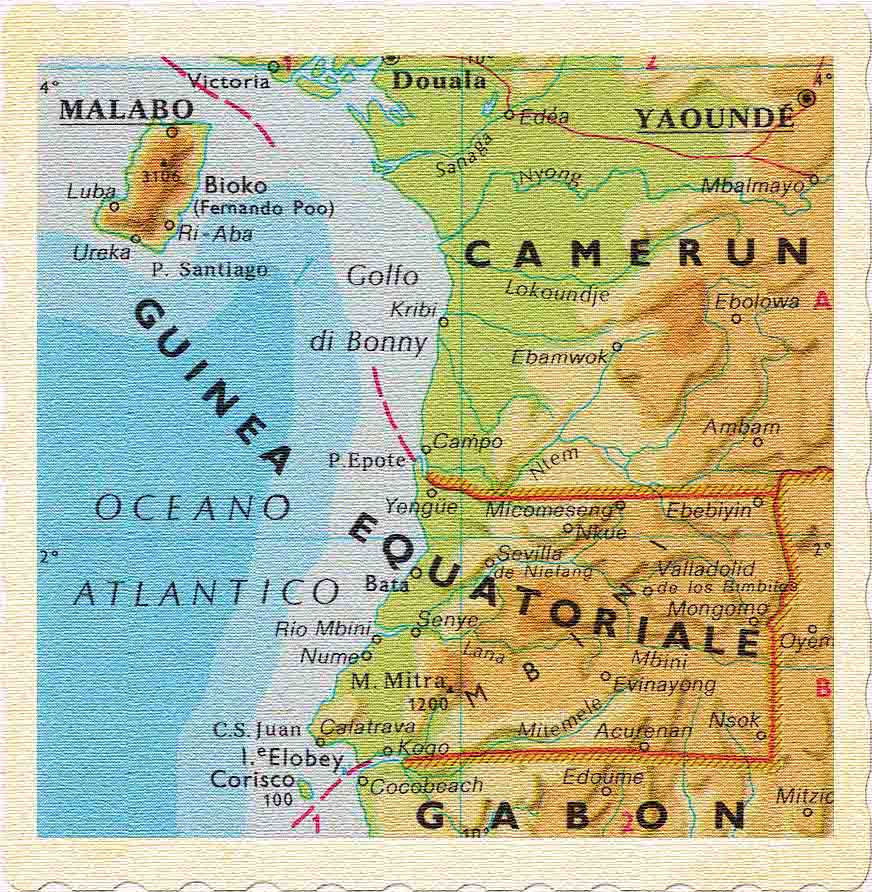 cartina fisica guinea equatoriale
