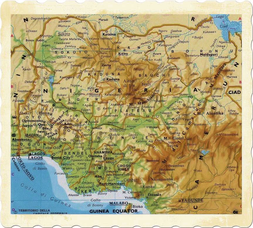 cartina fisica nigeria