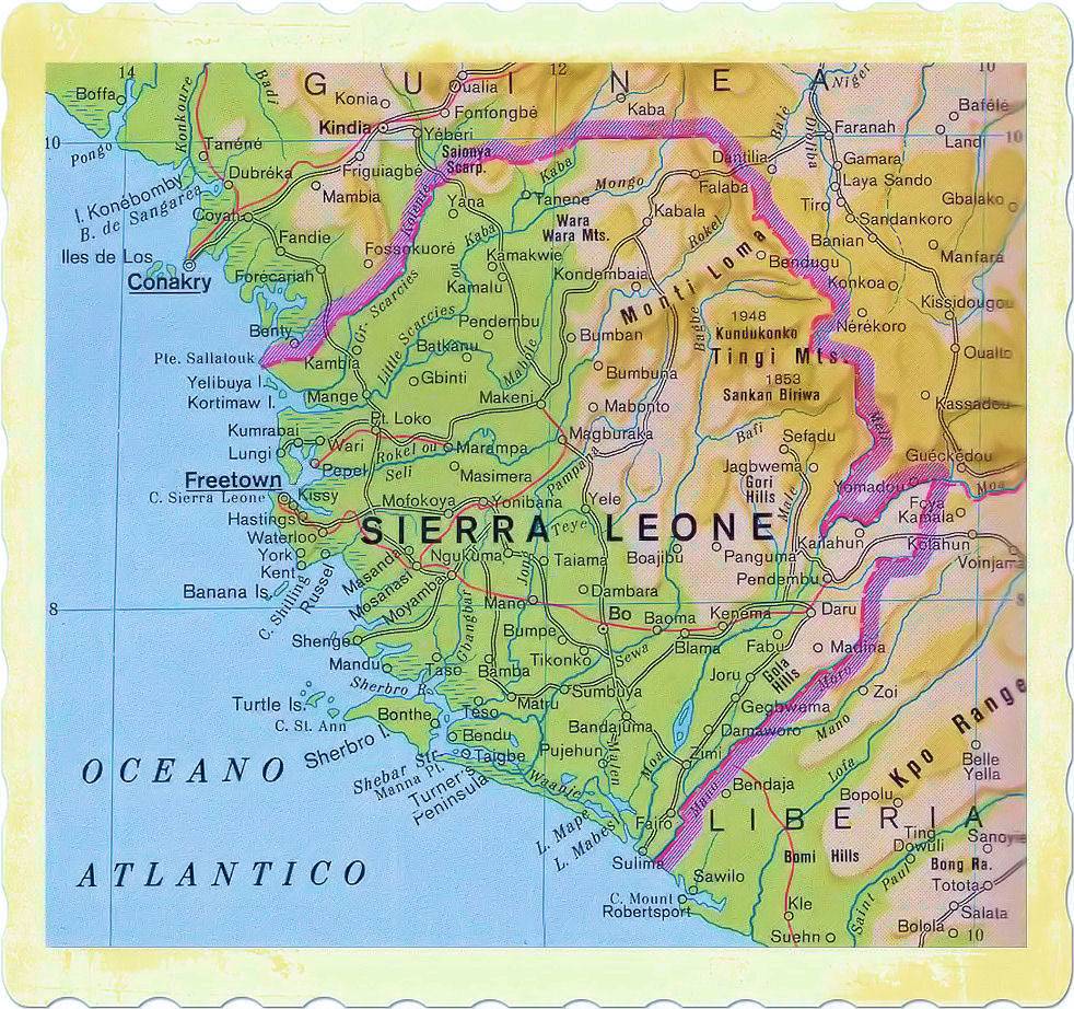 cartina fisica sierra leone