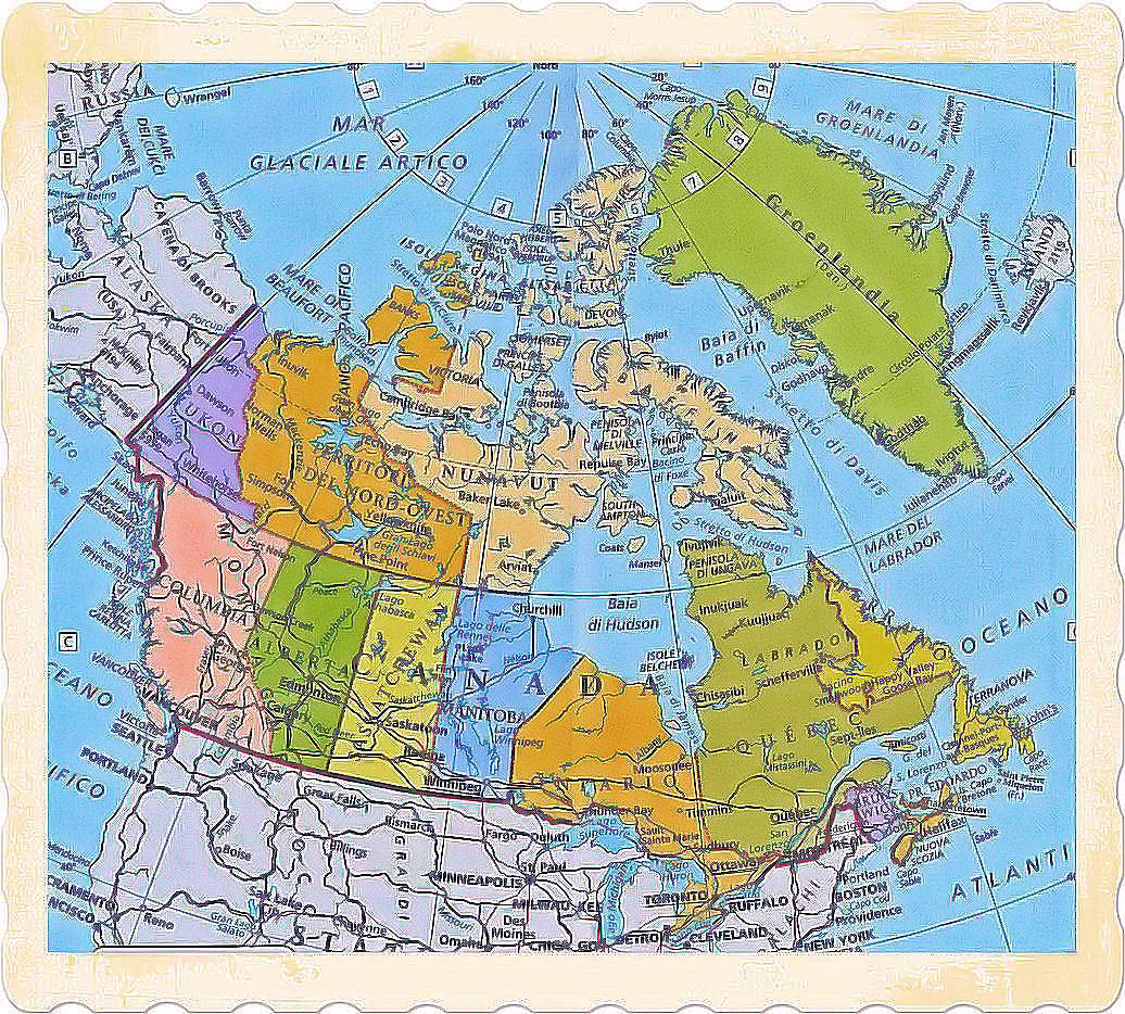 cartina canada politica