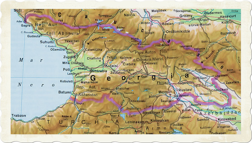 cartina fisica georgia