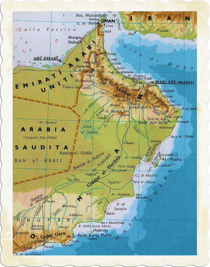cartina fisica oman