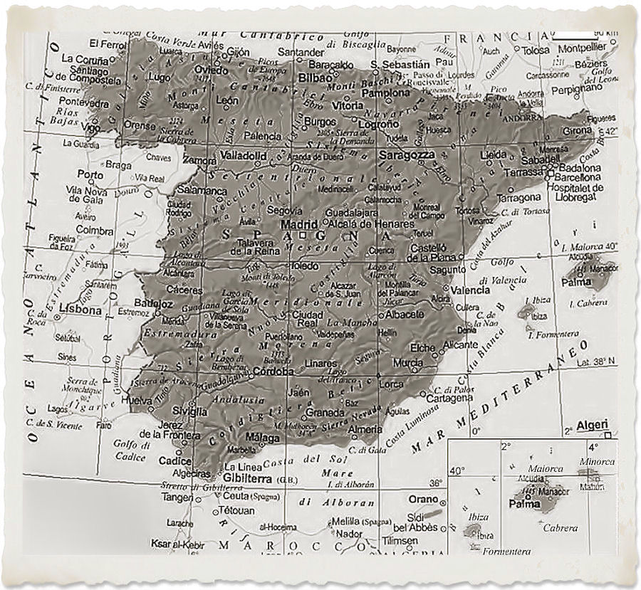 cartina spagna