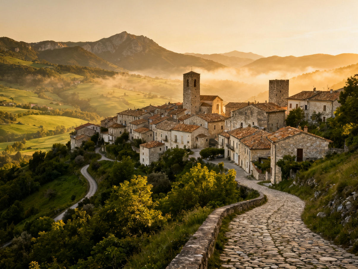 Panorama dei borghi meno conosciuti del Molise tra montagne e vallate verdi