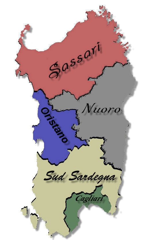 cartina politica sardegna