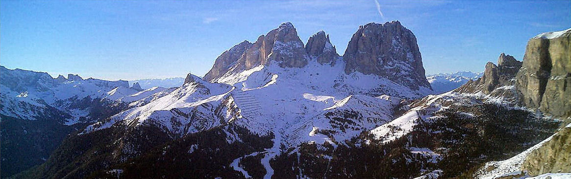 Panorama del Gruppo del Sassolungo visto dall'Alpe di Siusi