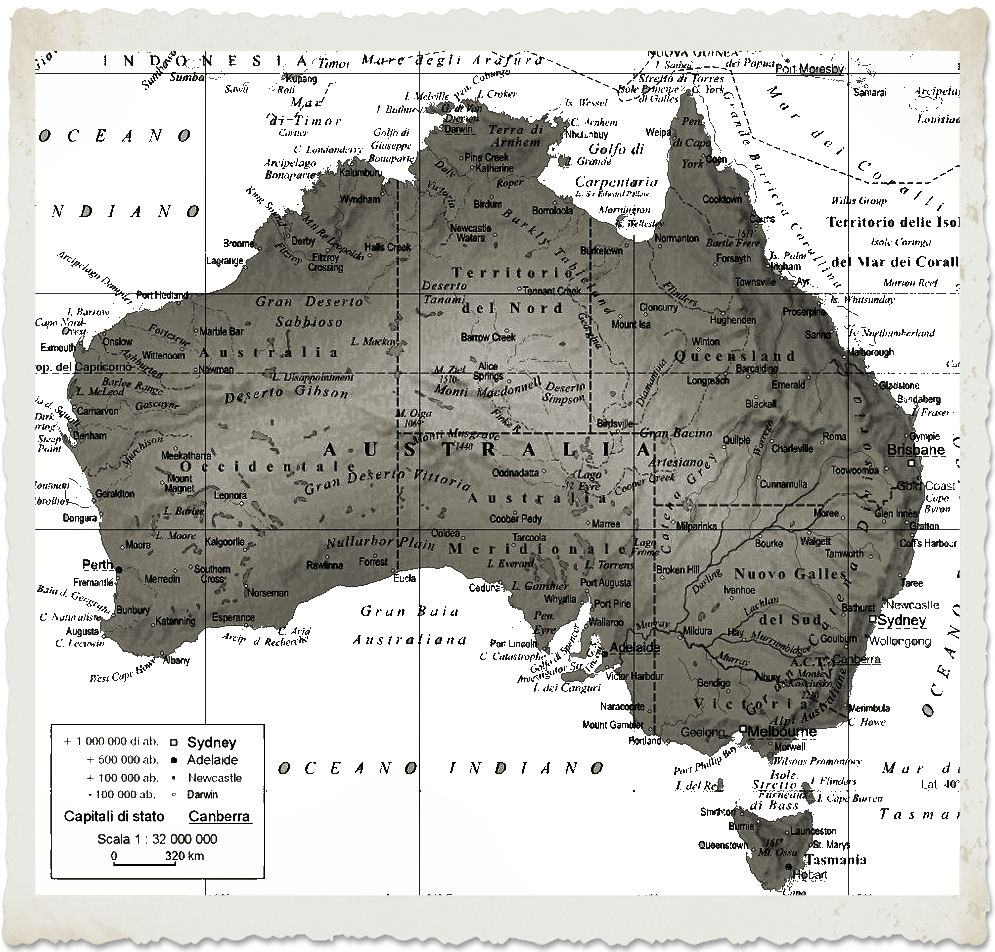 cartina australia