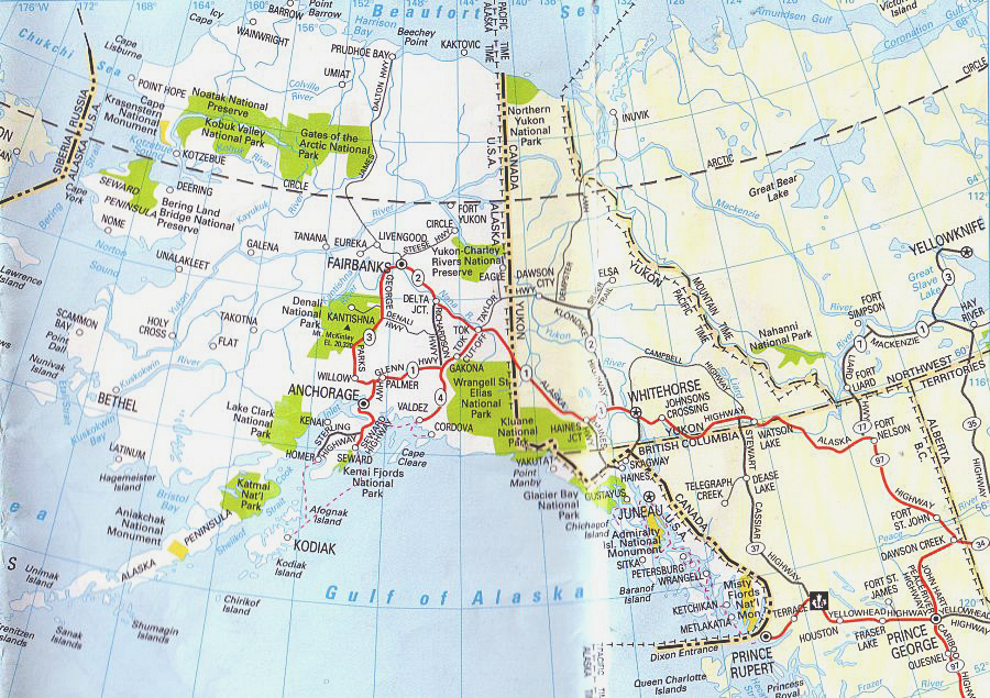 cartina stradale alaska