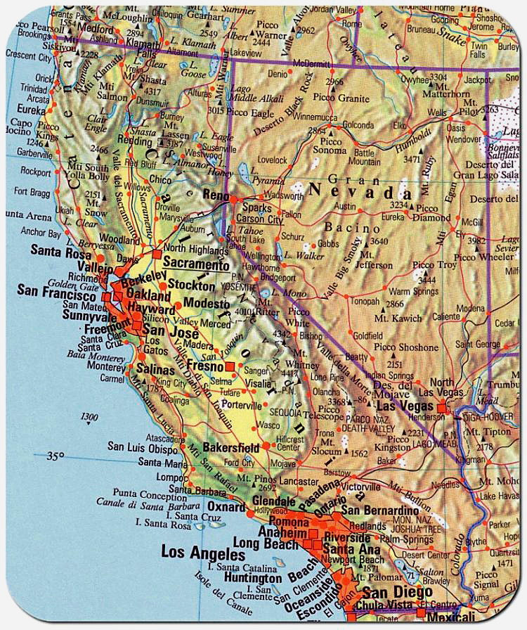 cartina california
