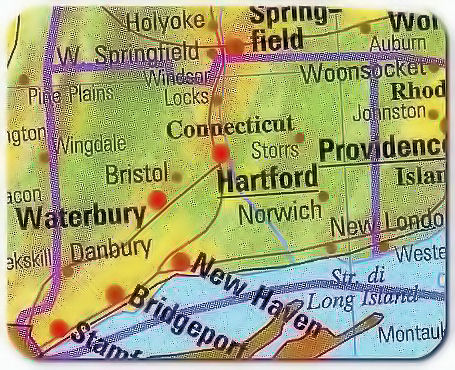 cartina connecticut
