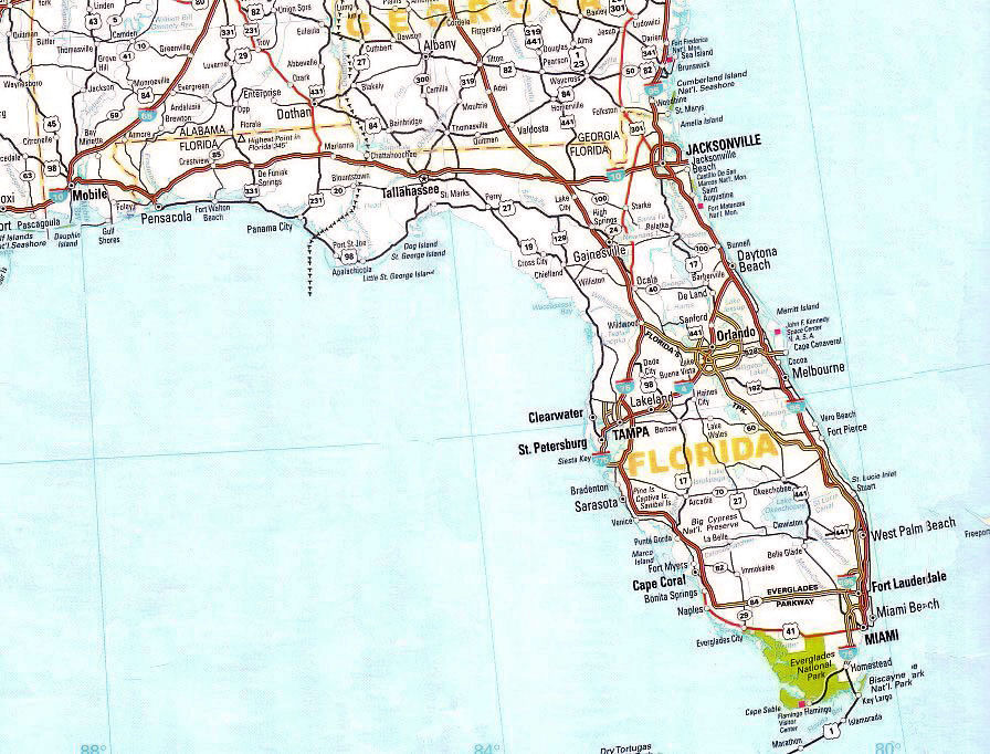 cartina stradale florida