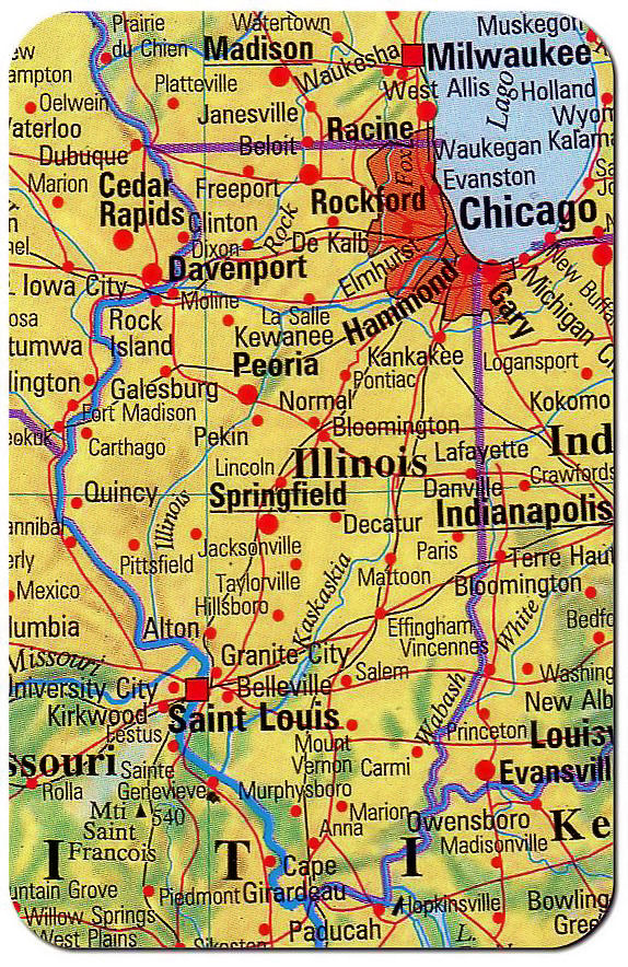 cartina illinois