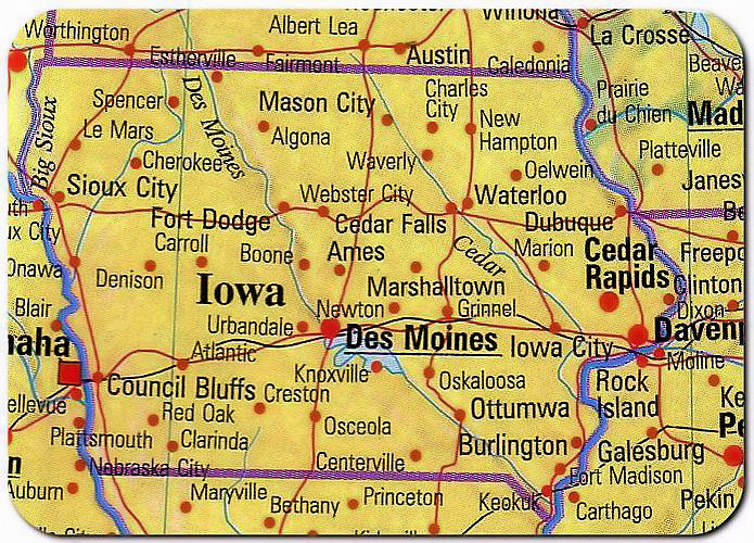 cartina iowa
