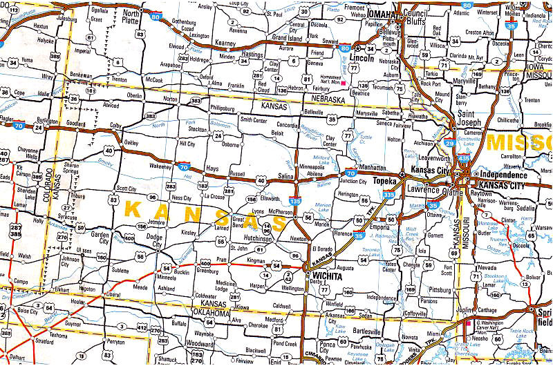 cartina stradale kansas