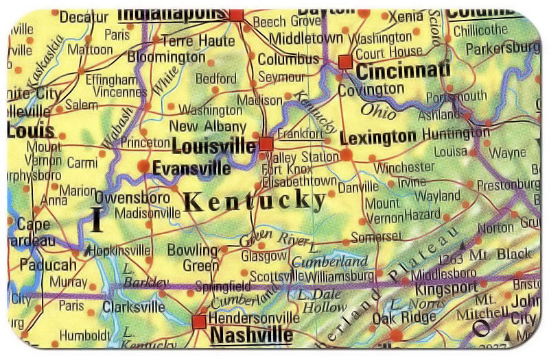 cartina kentucky