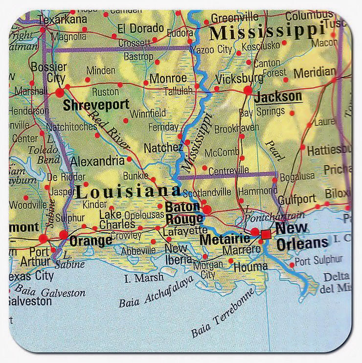 cartina louisiana