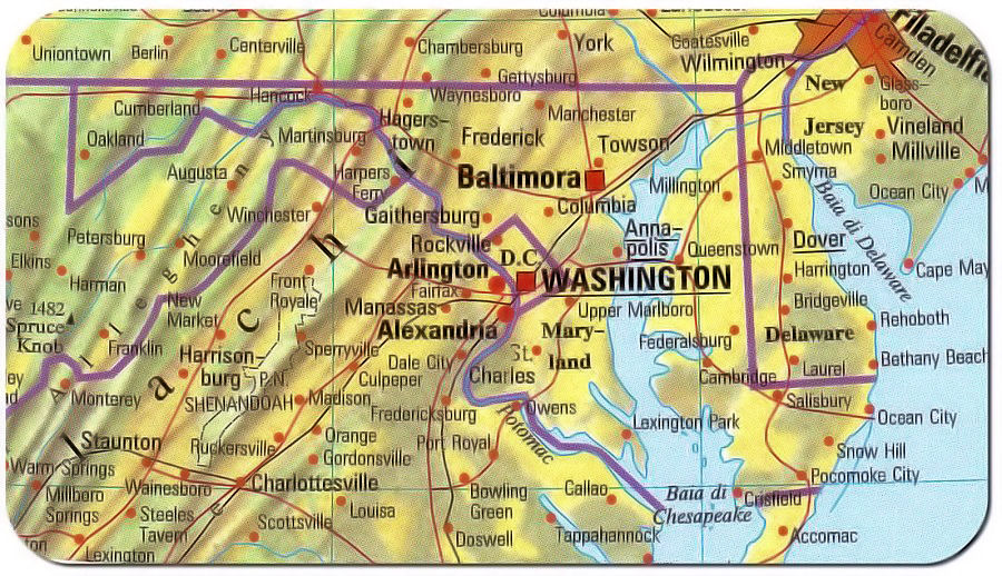 cartina maryland
