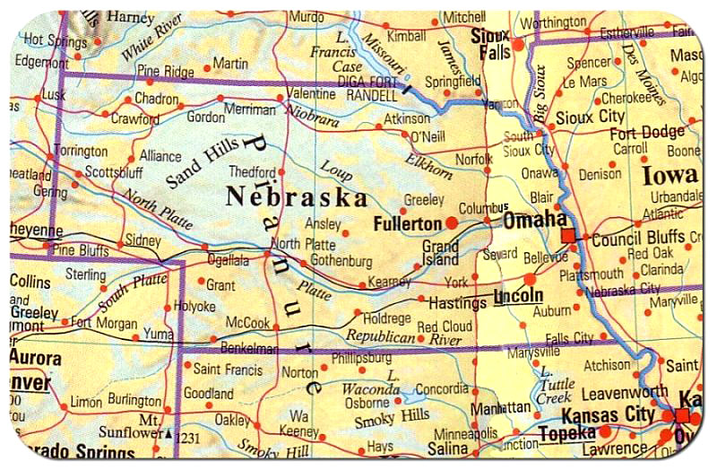 cartina nebraska