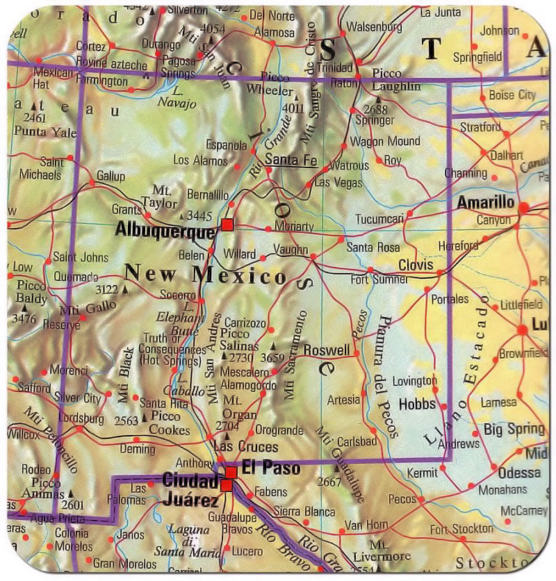 cartina new mexico
