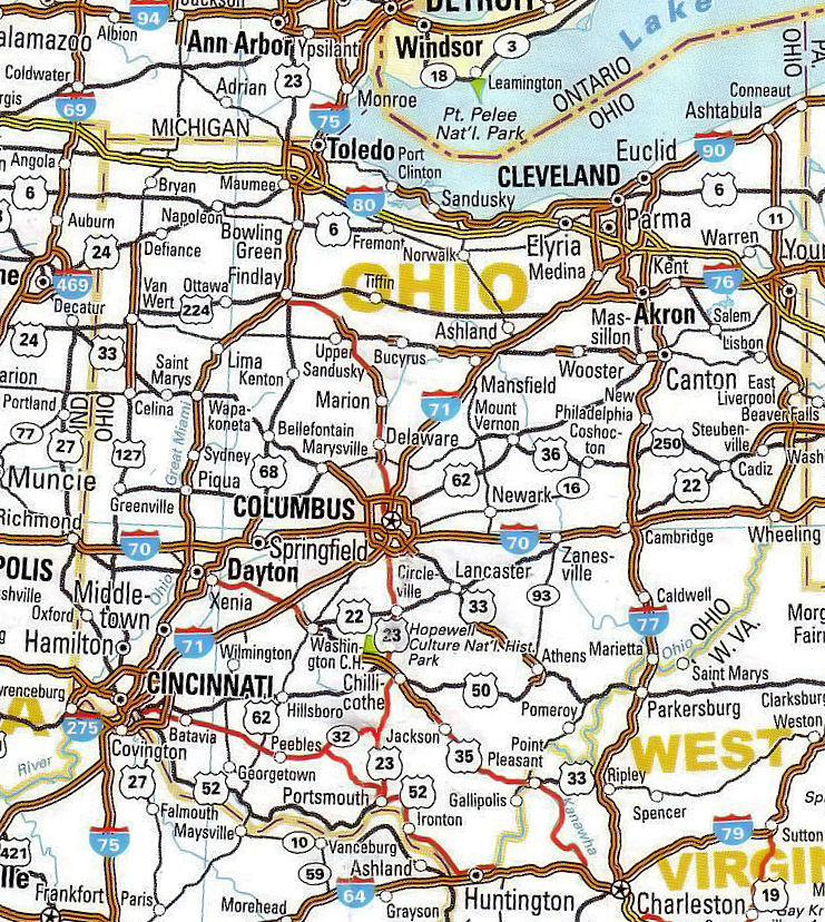cartina stradale ohio