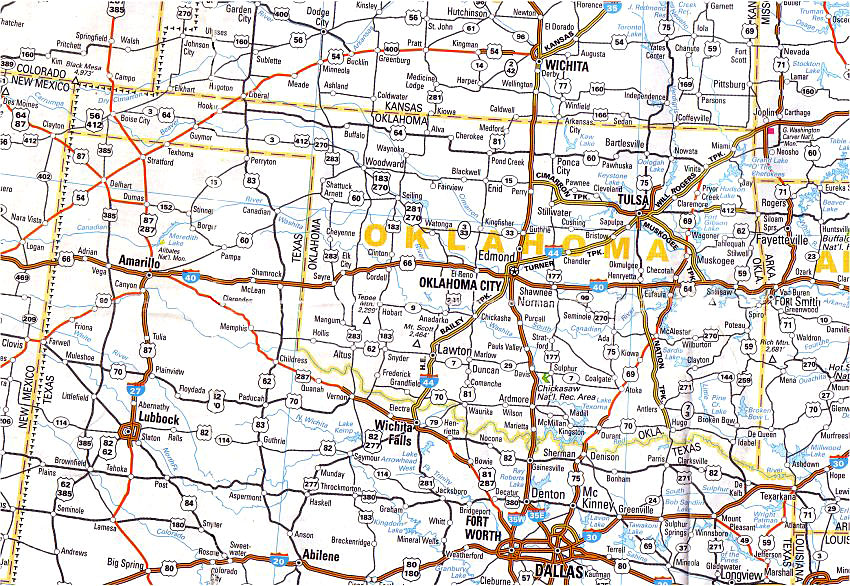 cartina stradale oklahoma