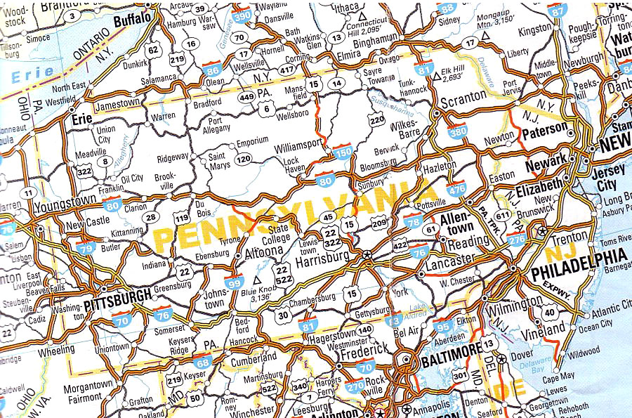 cartina stradale pennsylvania