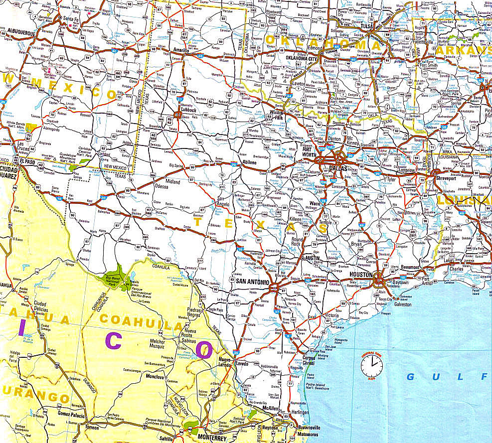 cartina stradale texas