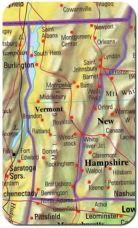 cartina vermont