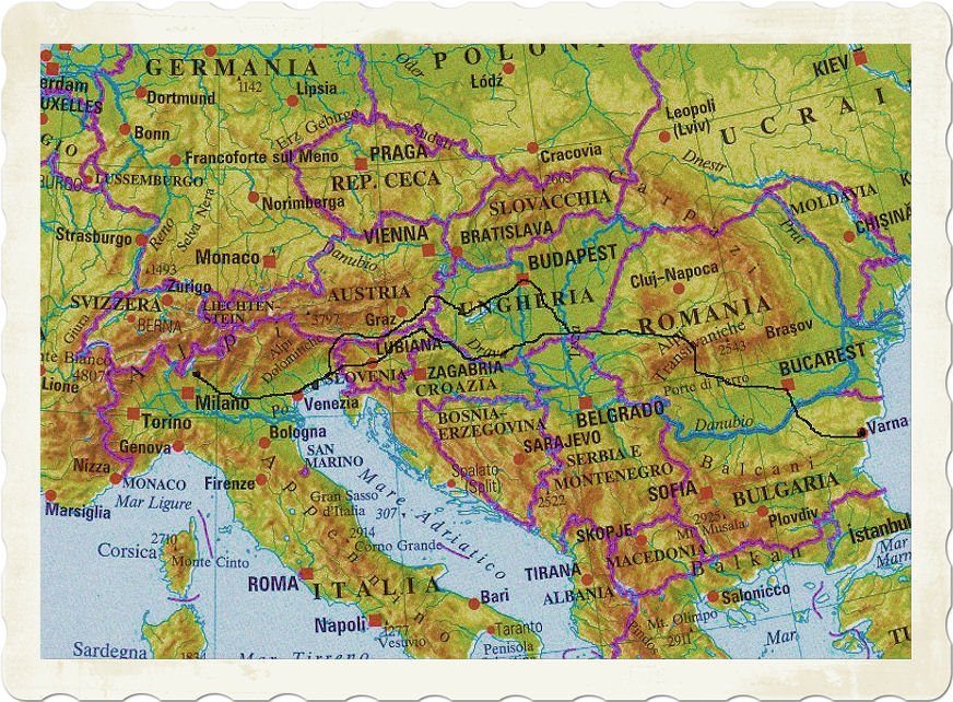 cartina viaggio est europa